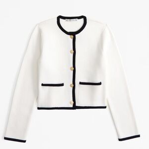 Abercrombie LuxeLoft Crew Sweater Jacket